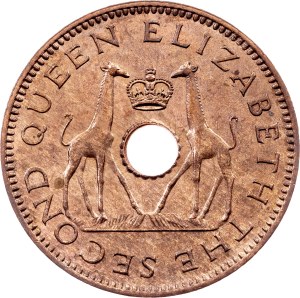 Rhodesia and Nyasaland, 1/2 Penny 1957, London