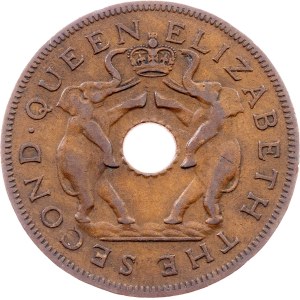 Rhodesia and Nyasaland, 1 Penny 1957, London
