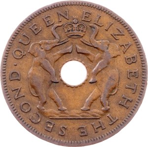 Rhodesia and Nyasaland, 1 Penny 1957, London