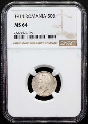 Romania, 50 Bani 1914