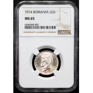 Romania, 1 Leu 1914