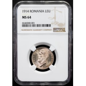 Romania, 1 Leu 1914