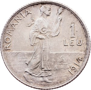 Romania, 1 Leu 1914