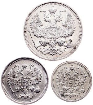 Russia, 5, 10, 20 Kopecks 1905, 1915, СПБ