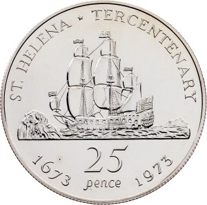 Saint Helena, 25 Pence 1973, Llantrisant