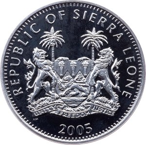 Sierra Leone, 10 Dollars 2005, Pobjoy