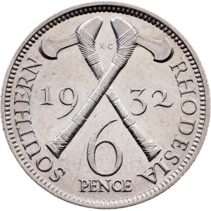 Southern Rhodesia, 6 Pence 1932, London