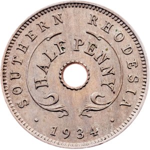 Southern Rhodesia, 1/2 Penny 1934, London