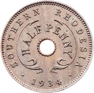 Southern Rhodesia, 1/2 Penny 1934, London