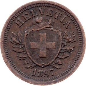 Switzerland, 1 Rappen 1897, Bern