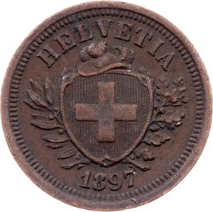 Switzerland, 1 Rappen 1897, Bern