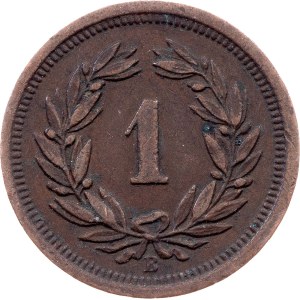 Switzerland, 1 Rappen 1897, Bern