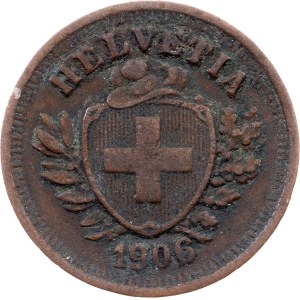 Switzerland, 1 Rappen 1906, Bern