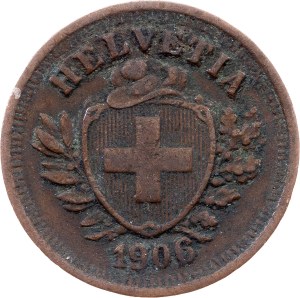 Switzerland, 1 Rappen 1906, Bern
