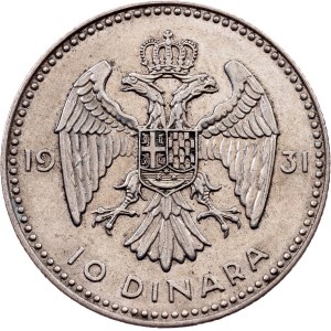 Yugoslavia, 10 Dinara 1931, London
