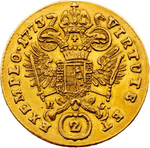 Joseph II., 2 Dukats 1773, E/H-G, Karlsburg