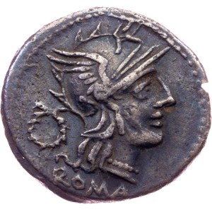 T. Cloelius, Denarius 128 BC, Rome