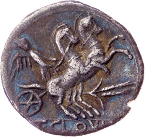 T. Cloelius, Denarius 128 BC, Rome