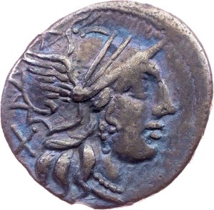 C.Plutius, Denarius 121 BC, Rome