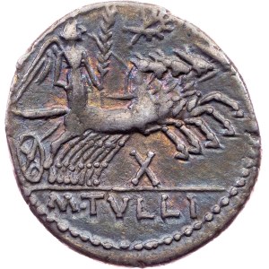 M. Tullius, Denarius 120 BC, Rome
