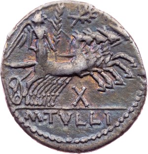 M. Tullius, Denarius 120 BC, Rome