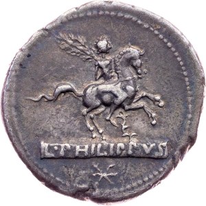 L. Philippus, Denarius 113-112 BC, Rome