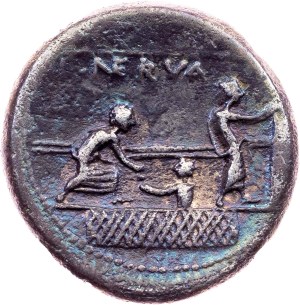 P. Nerva, Denarius 113-112 BC, Rome