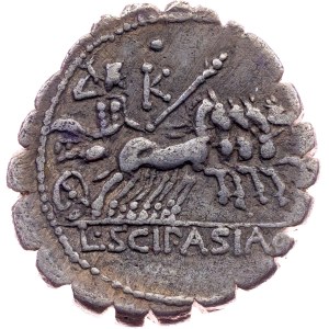 L. Scipio Asiagenus, Denarius 106 BC, Rome