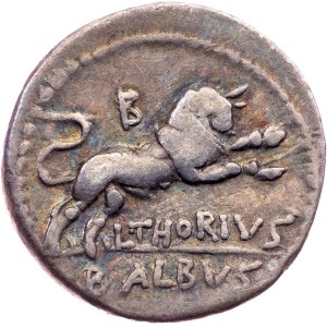 L. Thorius Balbus, Denarius 105 BC, Rome