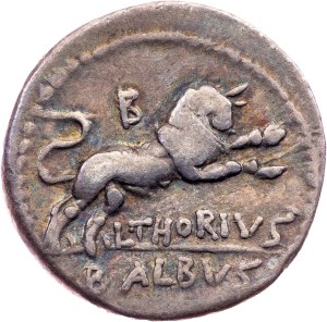 L. Thorius Balbus, Denarius 105 BC, Rome