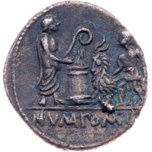 L. Pomponius Molo, Denarius 97 BC, Rome