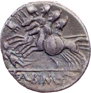 A. Albinus Sp.f., Denarius 96 BC, Rome