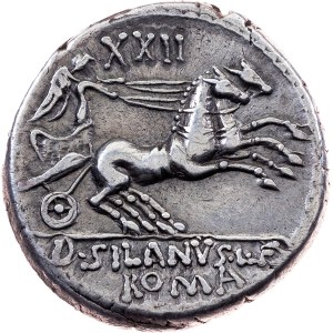 D. Silanus L.f., Denarius 91 BC, Rome