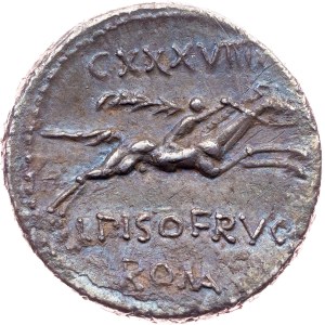 L.Calpurnius Piso Frugi, Denarius 90 BC, Rome