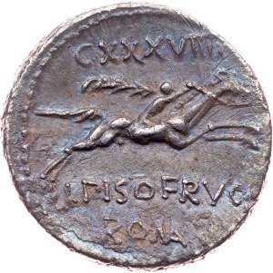 L.Calpurnius Piso Frugi, Denarius 90 BC, Rome