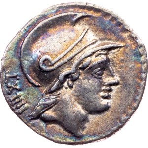 P. Satrienus, Denarius 77 BC, Rome