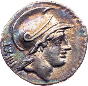 P. Satrienus, Denarius 77 BC, Rome