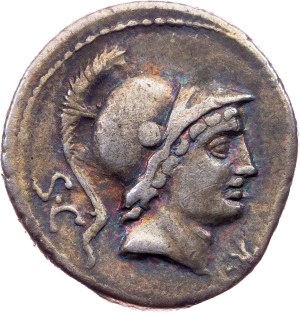 L. Rustius, Denarius 76 BC, Rome