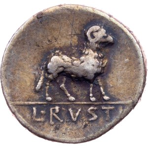 L. Rustius, Denarius 76 BC, Rome