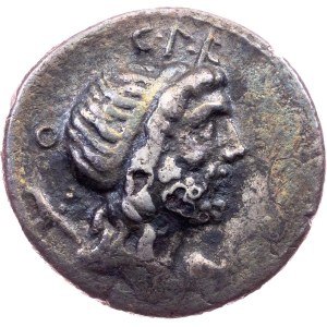 Cn. Lentulus, Denarius 76-75 BC, Moving mint in Spain