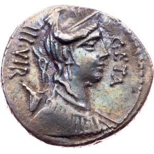 C. Hosidius C.f. Geta, Denarius 68 BC, Rome