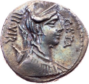 C. Hosidius C.f. Geta, Denarius 68 BC, Rome
