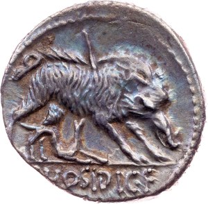 C. Hosidius C.f. Geta, Denarius 68 BC, Rome