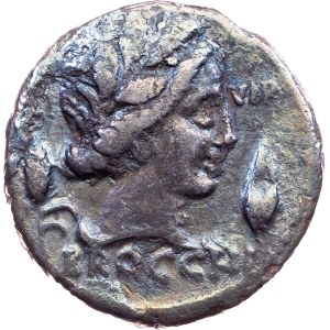 L. Furius Cn. f. Brocchus, Denarius 63 BC, Rome