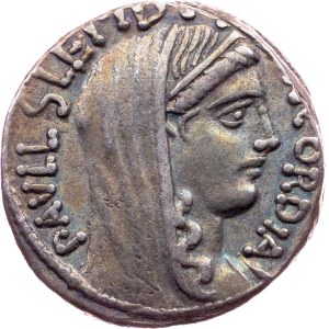 L. Aemilius Lepidus Paullus, Denarius 62 BC, Rome