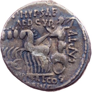 M. Aemilius Scaurus and Pub. Plautius Hypsaeus, Denarius 58 BC, Rome