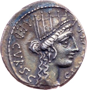 A. Plautius, Denarius 55 BC, Rome