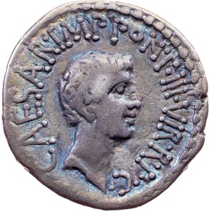 Marcus Antonius and Augustus, Denarius 48-30 BC, Rome