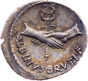 Albinus Bruti f., Denarius 48 BC, Rome