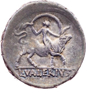 L. Valerius Asciculus, Denarius 45 BC, Rome